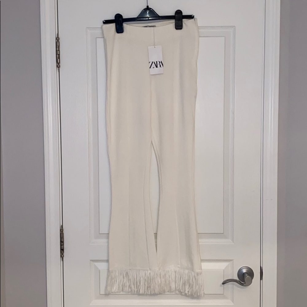 Zara Fringe Bottom Pants BRAND NEW